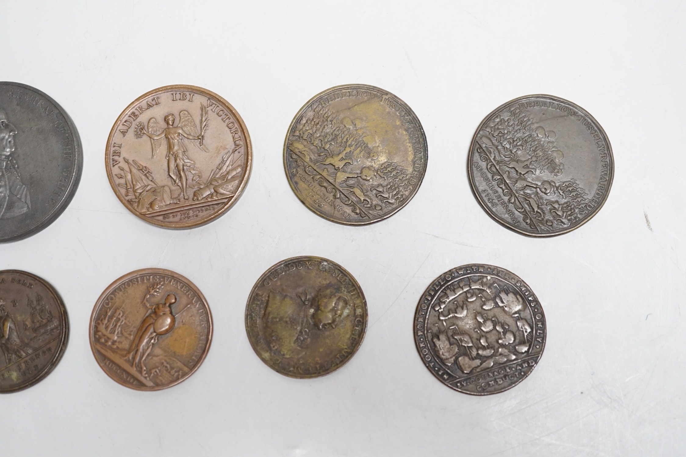 Eight 18th century British Historical medals